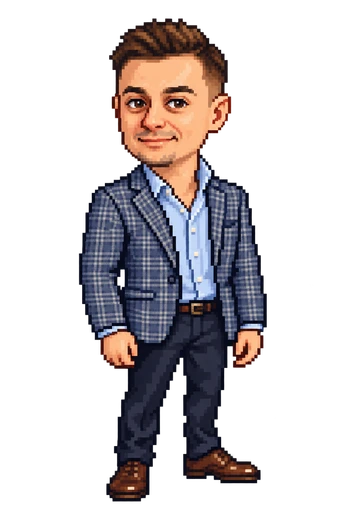 Mateusz jako postać pixel art